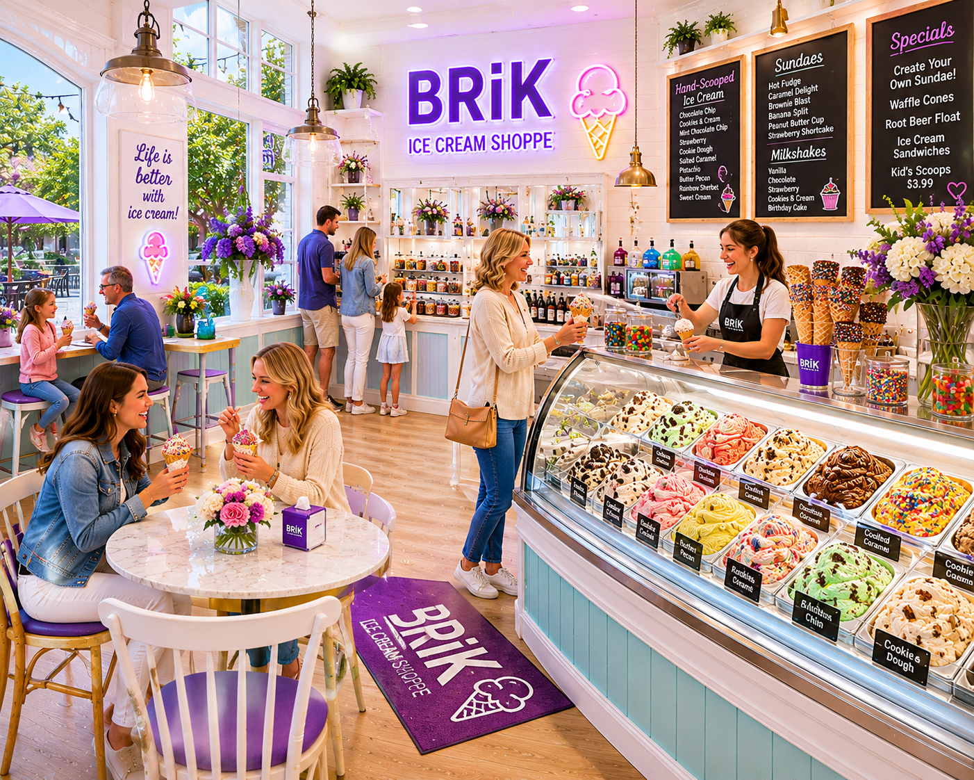Fictional BRiK Labs Ice Cream Shoppe