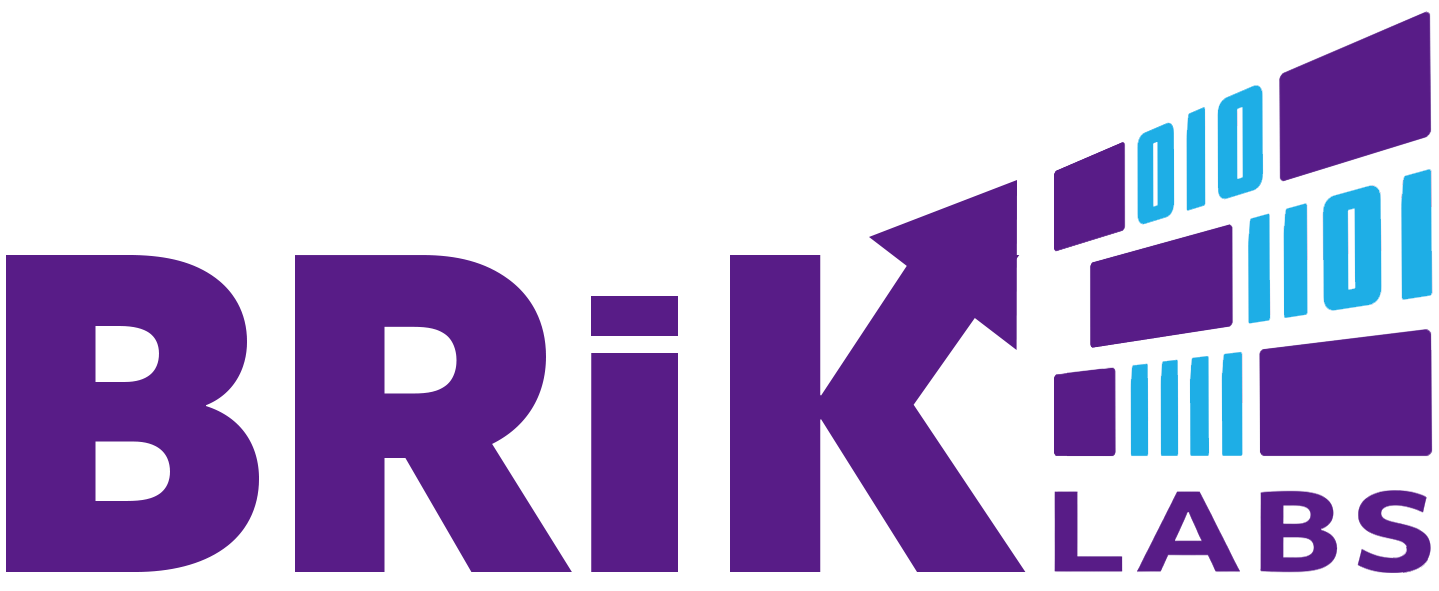 BRiK Labs Logo in Purple and Blue